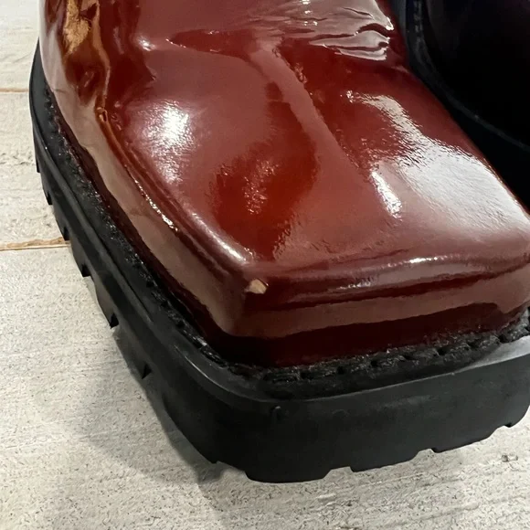 NIB JEFFREY CAMPBELL PATENT SABINE CHELSEA MOTO BOOTS - Picture 8 of 10